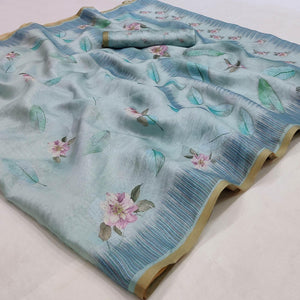 grey-floral-printed-pure-cotton-saree-145001