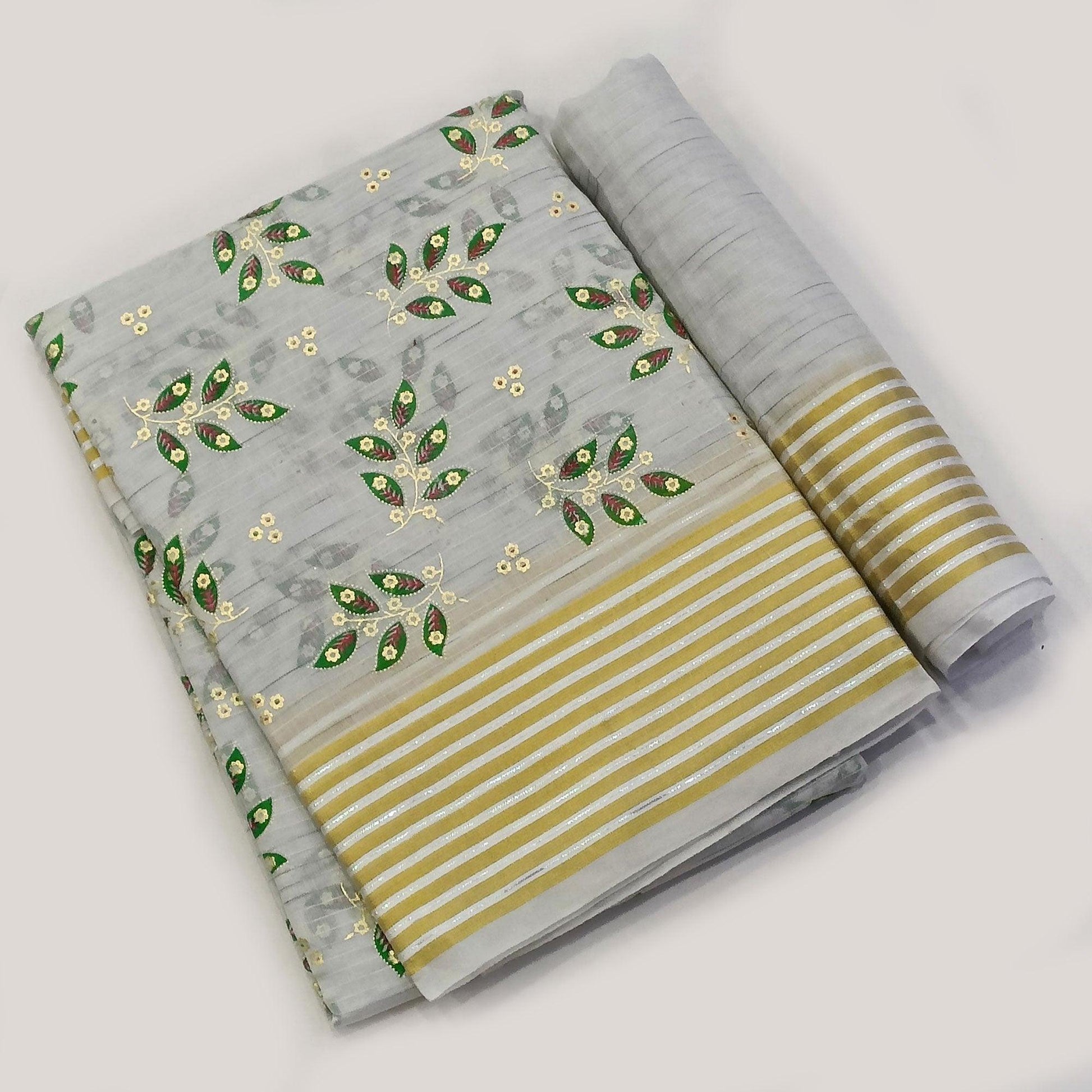 grey-floral-printed-pure-cotton-saree