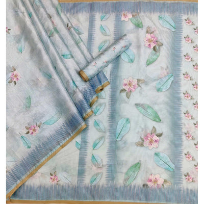 grey-floral-printed-pure-cotton-saree-145001