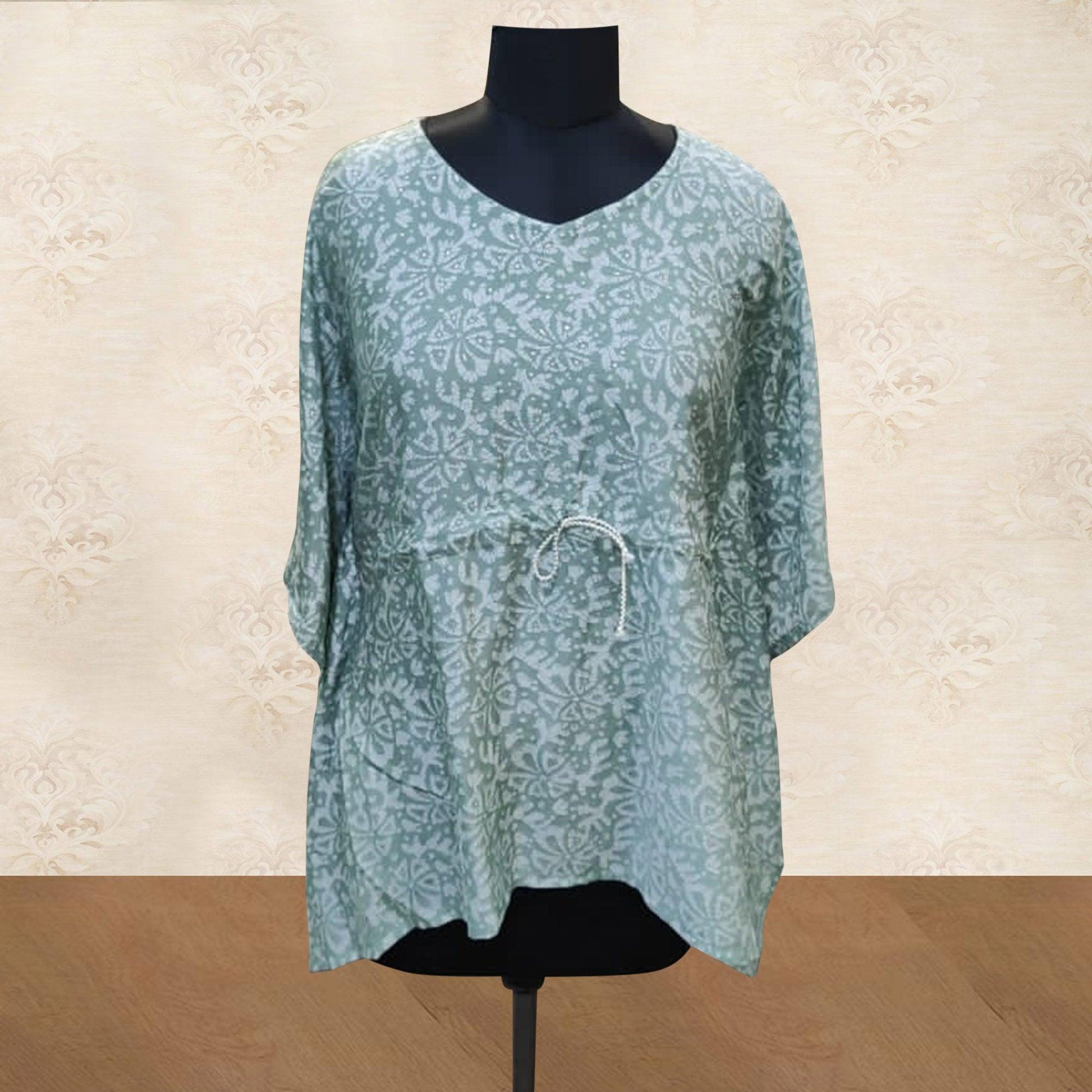 grey-floral-printed-pure-silk-kaftan-top-145124