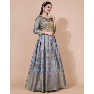 grey-floral-woven-jacquard-anarkali-style-gown