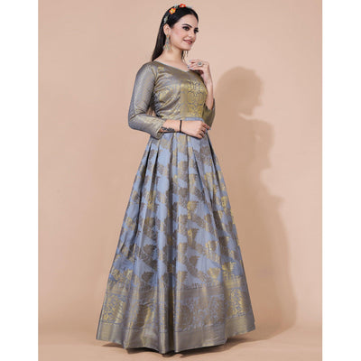 grey-floral-woven-jacquard-anarkali-style-gown
