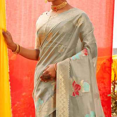 grey-floral-woven-organza-saree