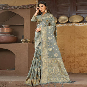grey-floral-woven-pure-cotton-saree-144130