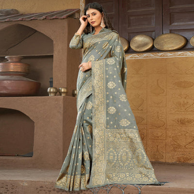grey-floral-woven-pure-cotton-saree-144130