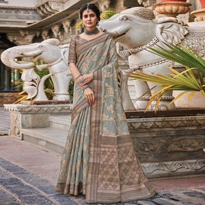 grey-floral-woven-pure-silk-saree-144146