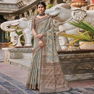 grey-floral-woven-pure-silk-saree-144146