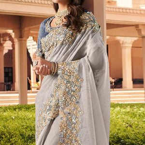 grey-partywear-foil-print-embroidered-organza-saree-121222