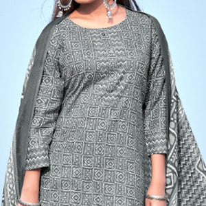grey-geometric-printed-pure-cotton-kurti-pant-set-144744