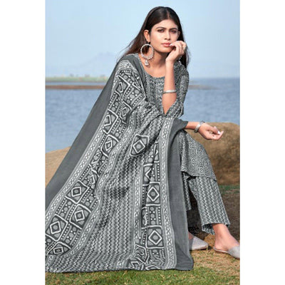 grey-geometric-printed-pure-cotton-kurti-pant-set-144744