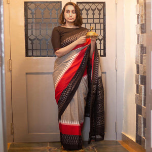 grey-ikkat-printed-linen-saree-145205