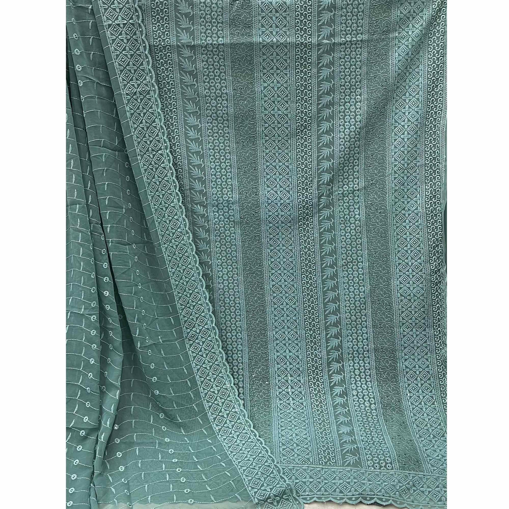grey-lucknowi-embroidered-georgette-dress-material