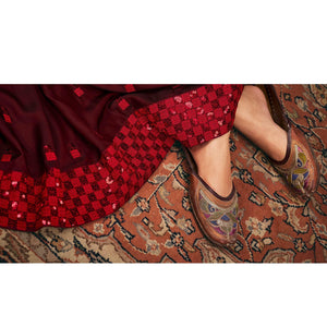 grey-maroon-festive-wear-woven-silk-half-half-saree-120865