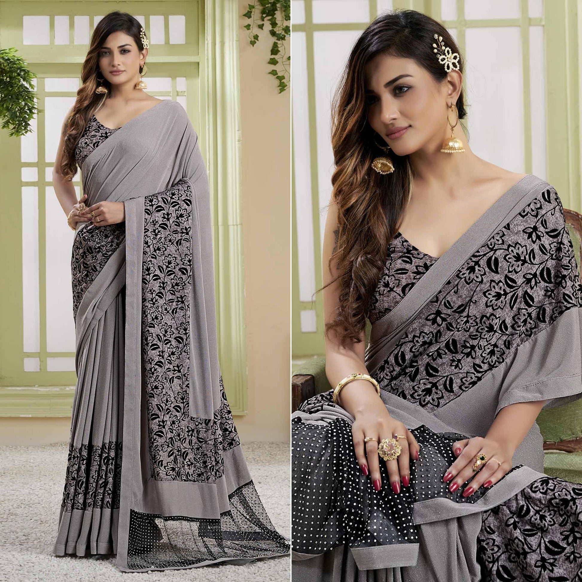 grey-party-wear-embellished-lycra-saree-140218