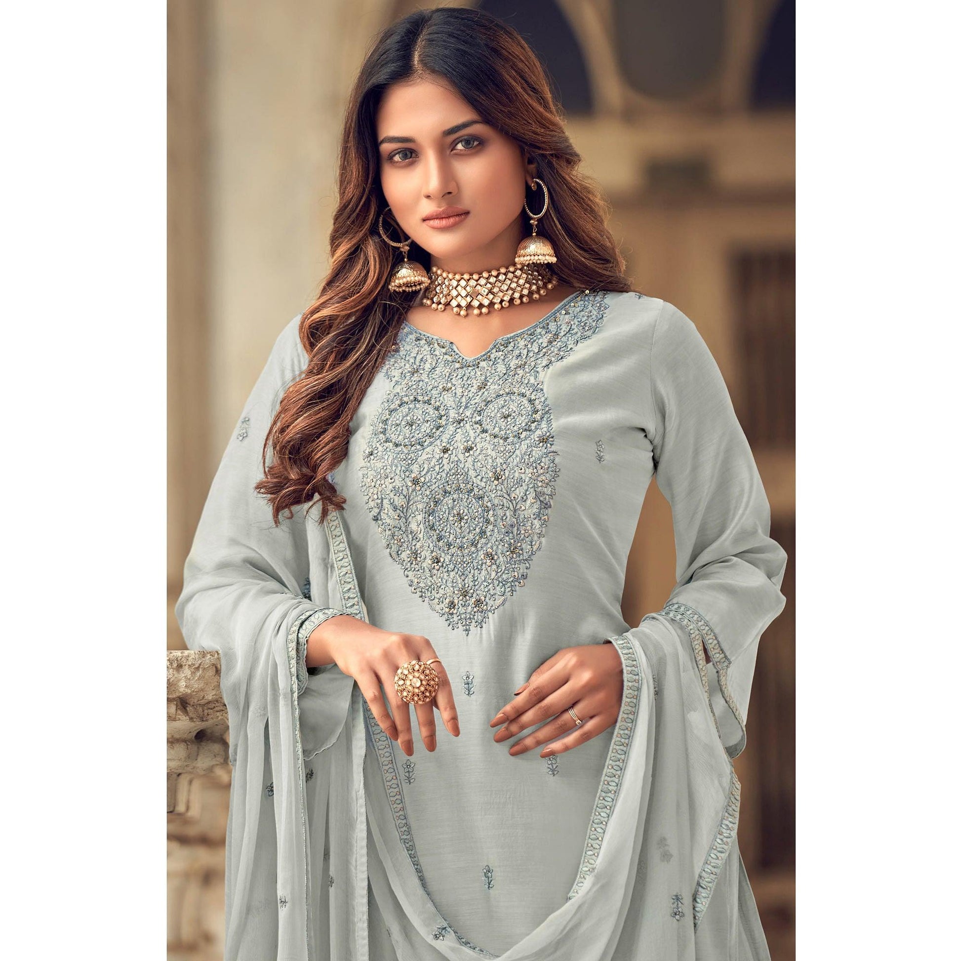 grey-party-wear-embroidered-muslin-suit-140828