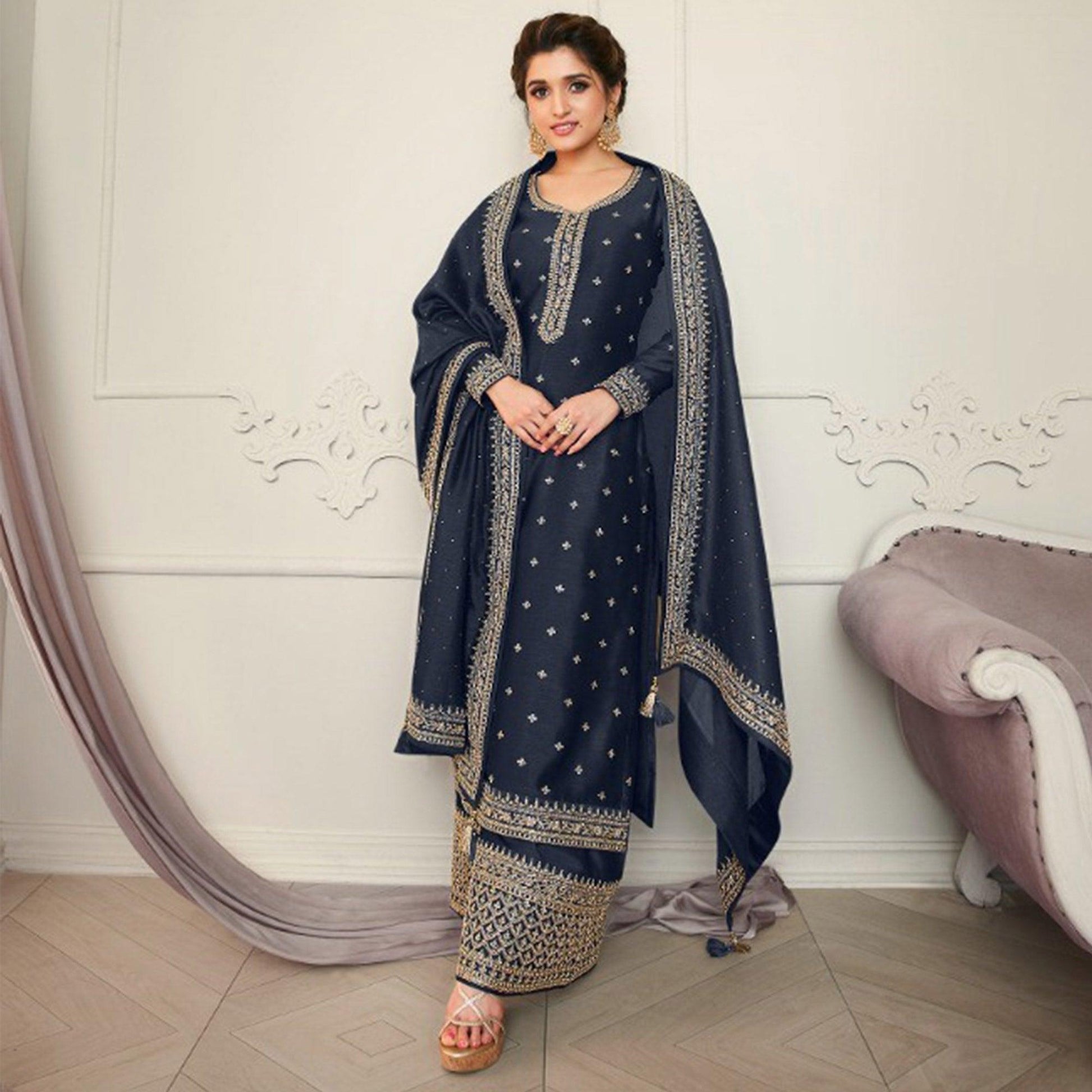 grey-party-wear-embroidered-silk-georgette-palazzo-suit-138081