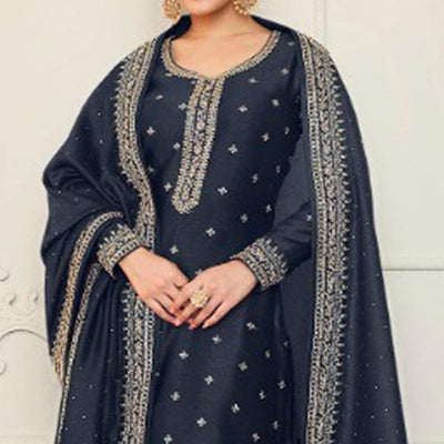 grey-party-wear-embroidered-silk-georgette-palazzo-suit-138081
