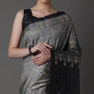 grey-party-wear-satin-silk-printed-saree-with-unstitched-blouse-94093