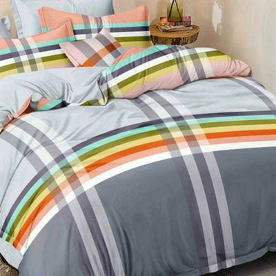 graceful-grey-coloured-poly-cotton-double-bedsheet-with-pillow-cover-105281