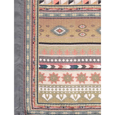 Grey Printed With Sequins Embroidered Cotton Silk Saree