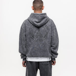 MAGIRI Embroidered Washed Grey Hoodie