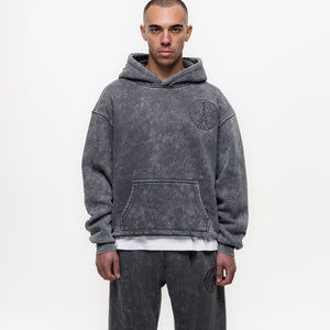 MAGIRI Embroidered Washed Grey Hoodie