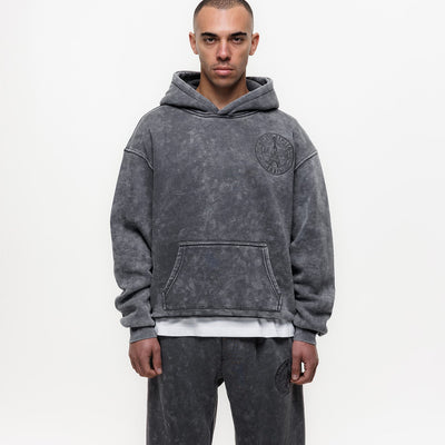 MAGIRI Embroidered Washed Grey Hoodie
