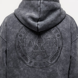 MAGIRI Embroidered Washed Grey Hoodie