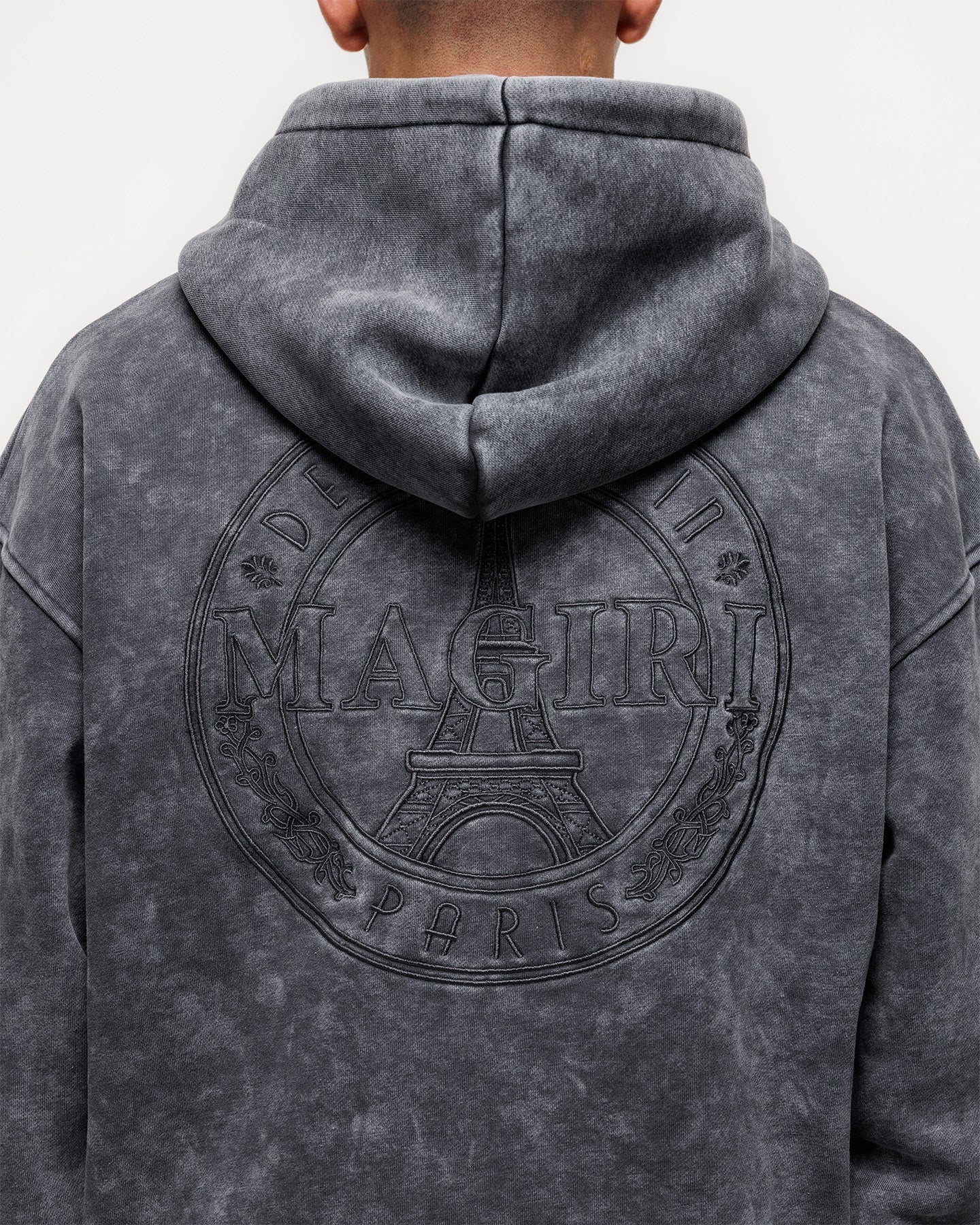 MAGIRI Embroidered Washed Grey Hoodie