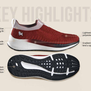 Grip Fit Slip Ons : Maroon