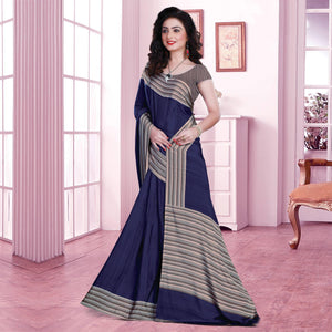 Groovy Blue Coloured Casual Wear Printed Crepe Saree