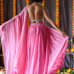Gulabi aasman (Without Blouse)