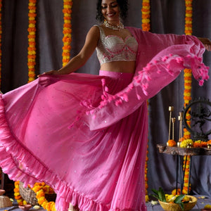 Gulabi aasman (Without Blouse)