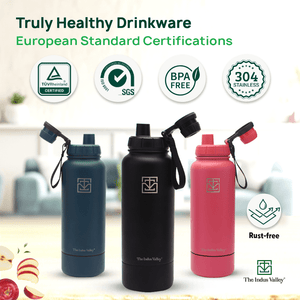 Premium Stainless Steel Vacuum Insulated Water Bottle Flask, Storage Container, Hot & Cold, 900 ml
