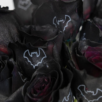 Halloween Black Bat Personalized Roses