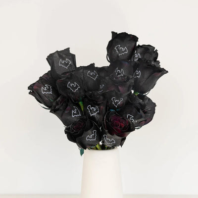 Halloween Black Bat Personalized Roses