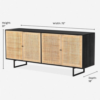 Open Box: Hannah Sideboard, Black and Natural