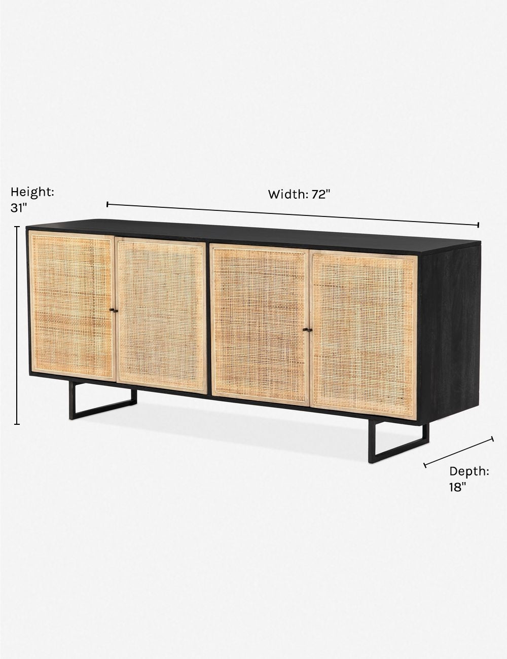 Open Box: Hannah Sideboard, Black and Natural