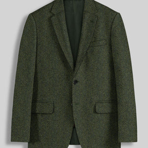 Harris Tweed Forest Green Herringbone Jacket