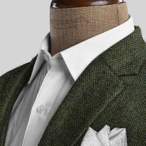 Harris Tweed Forest Green Herringbone Suit