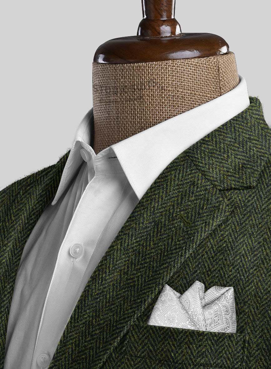 Harris Tweed Forest Green Herringbone Suit