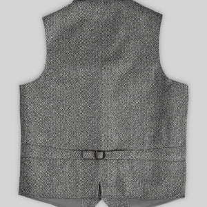 Harris Tweed Gray Chevron Hunting Vest