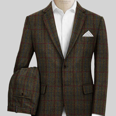 Harris Tweed Green Check Suit