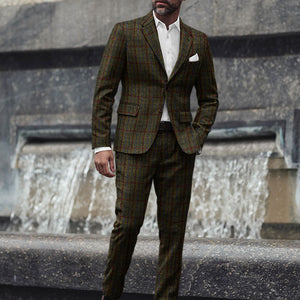 Harris Tweed Green Check Suit
