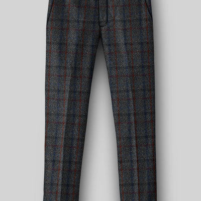 Harris Tweed Ice Blue Check Pants