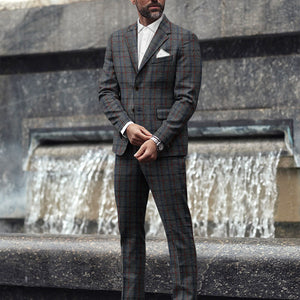 Harris Tweed Ice Blue Check Suit