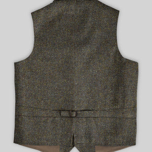 Harris Tweed Melange Green Hunting Vest