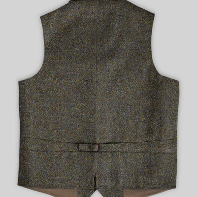 Harris Tweed Melange Green Hunting Vest