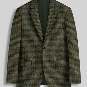 Harris Tweed Moss Green Houndstooth Jacket