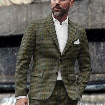 Harris Tweed Moss Green Houndstooth Jacket